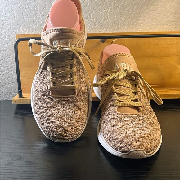 APL Techloom Phantom Women's Beige Knit Sneakers - Picture 2 of 6